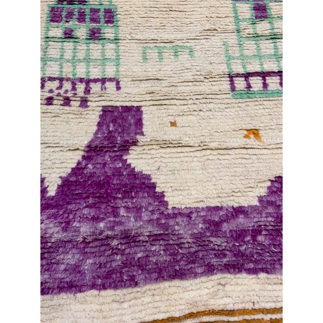 Mid 20th Century Mid Century Moroccan Rug 6'5" X 9’6" For Sale - Image 5 of 7