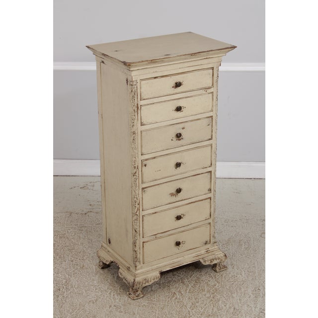 Traditional Habersham Plantation 7 Drawer Painted Lingerie Chest For Sale - Image 3 of 13
