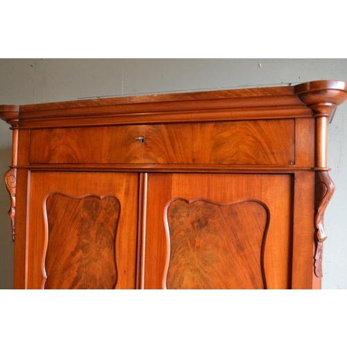 Antique Biedermeier Mahogany Girls Cupboard For Sale - Image 5 of 10