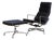 Set of Soft Pad Lounge Chair and Ottoman by Charles and Ray Eames, 2009 For Sale