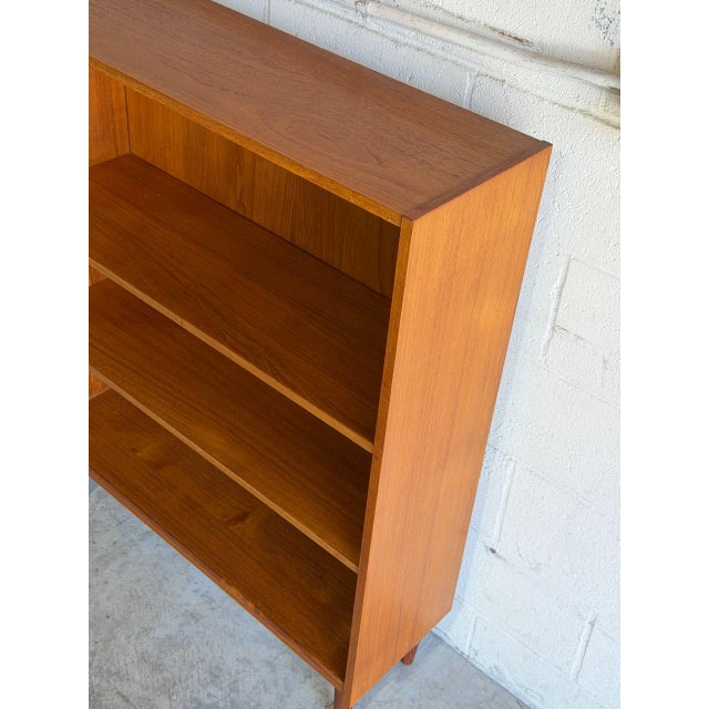 1960s Teak Bookcase Open Storage Shelving Unit Danish Mid-Century Modern 1960s For Sale - Image 5 of 10