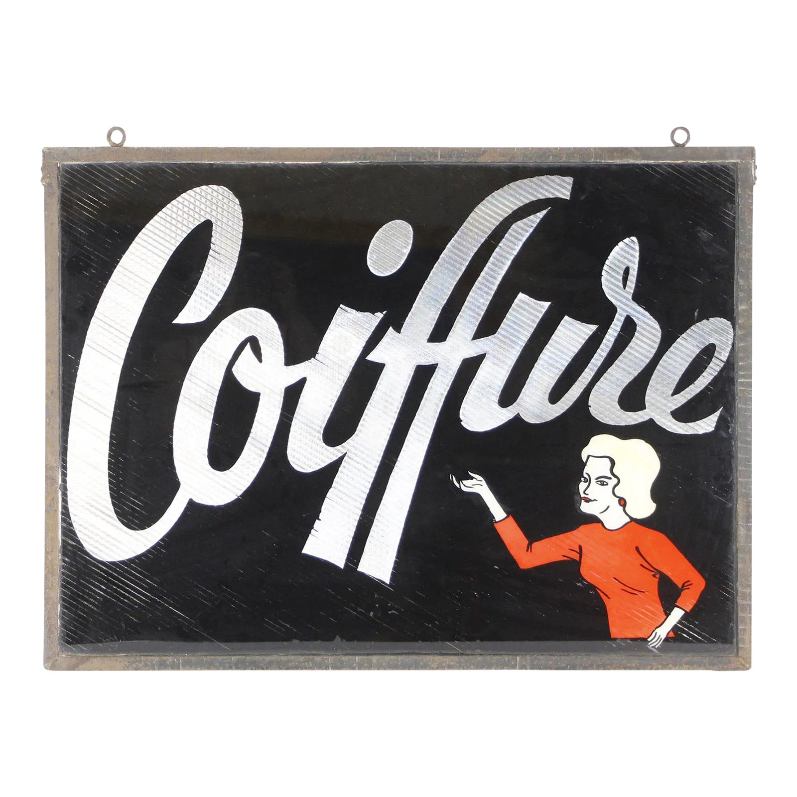 Mid 20th Century European French Steel Frame & Glass Coiffure ...