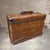 Weathered Brown Vintage Suitcase With Metallic Latches Industrial For Sale - Image 13 of 16