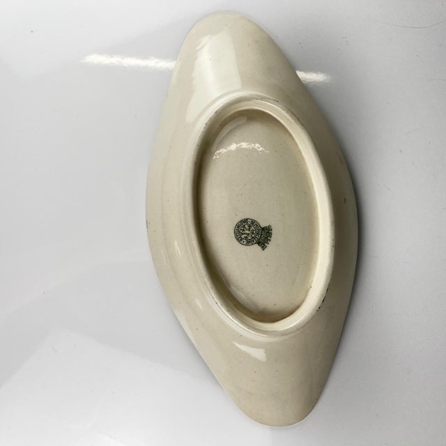 Badonviller "Clover" pattern green serving dish, first half of the 20th century Dimensions: 25 x 12 cm Height: 5 cm Very...