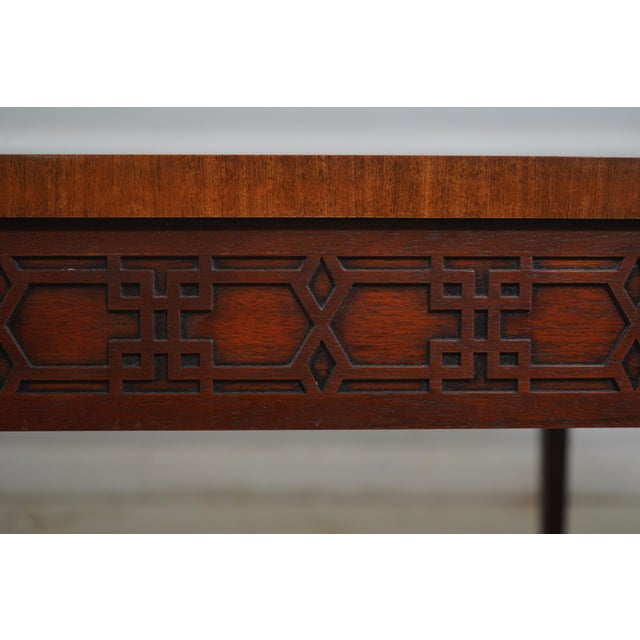 1990s Henredon Large Mahogany Chippendale Dining Room Table For Sale - Image 5 of 12