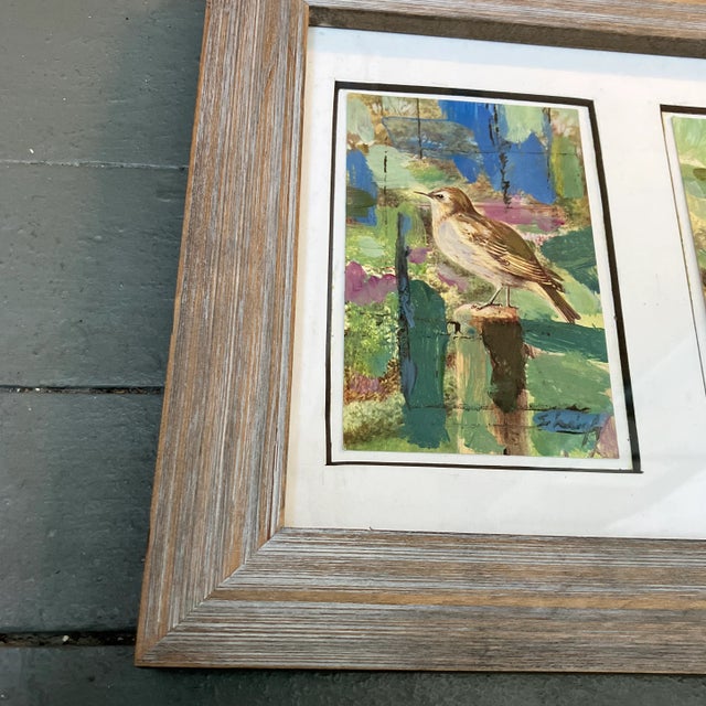 Contemporary original Stephen Heigh painting and collage. Framed and signed. Measures 10x8 without frame and 12.5x10.5...