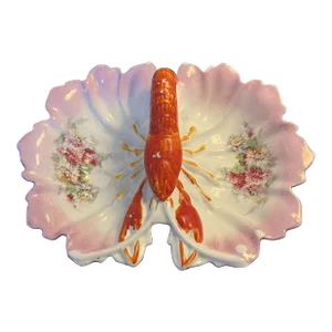 Antique German Porcelain Lobster Serving Dish