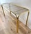 Hollywood Regency Brass Console Table With Smoked Glass Top and Waterfall Edges For Sale - Image 4 of 9