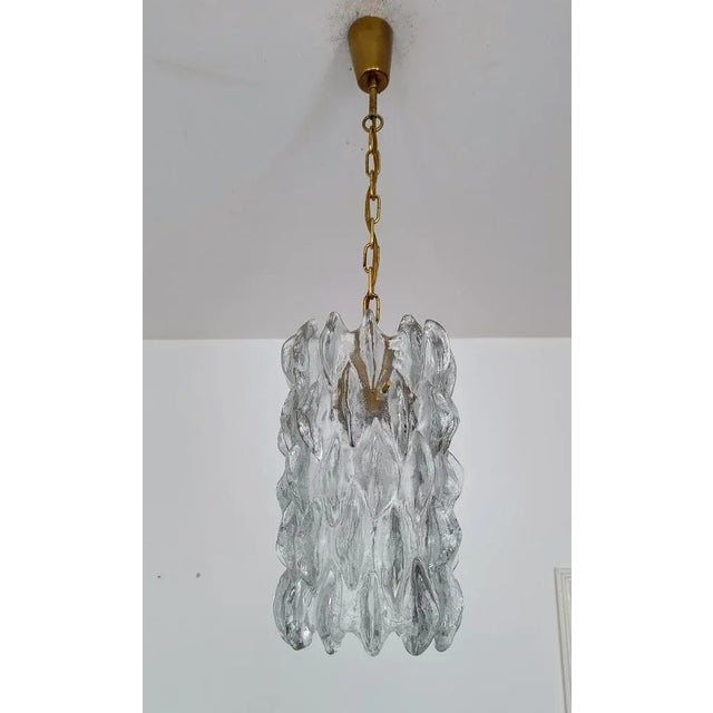 Original vintage pendant light by J.T. Kalmar, Austria, produced in the 1960s. This stunning light features a thick, hand-...