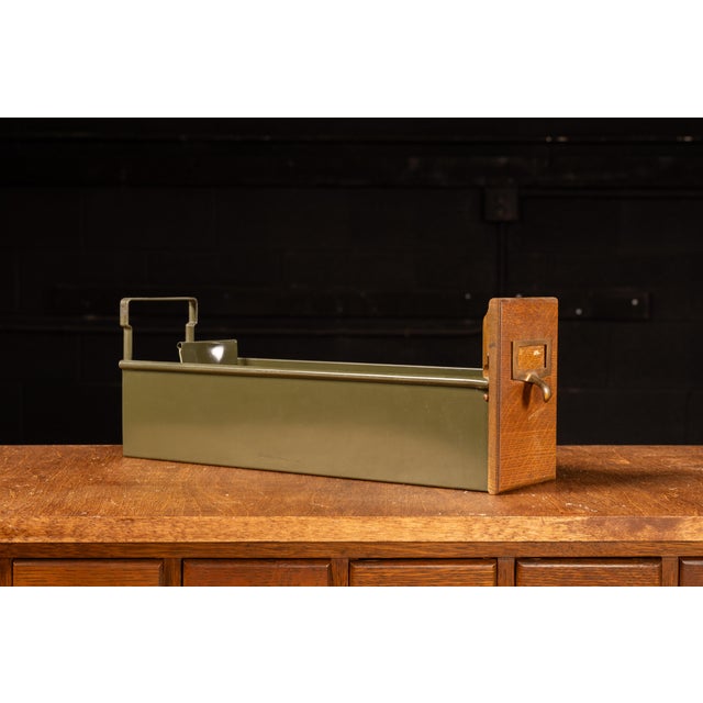 Vintage Card Catalog With Hairpin Legs For Sale - Image 9 of 11