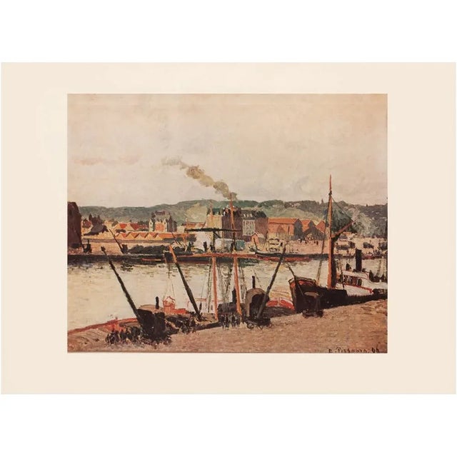 Camel Rare 1940s Camille Pissarro "The Seine in Rouen", First Edition Parisian Lithograph For Sale - Image 8 of 8