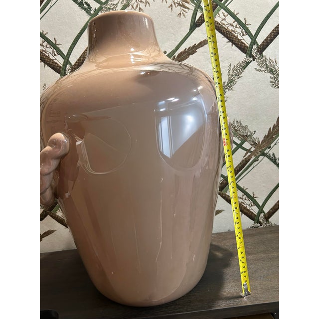 XL Taupe Ceramic Vase For Sale In Phoenix - Image 6 of 6