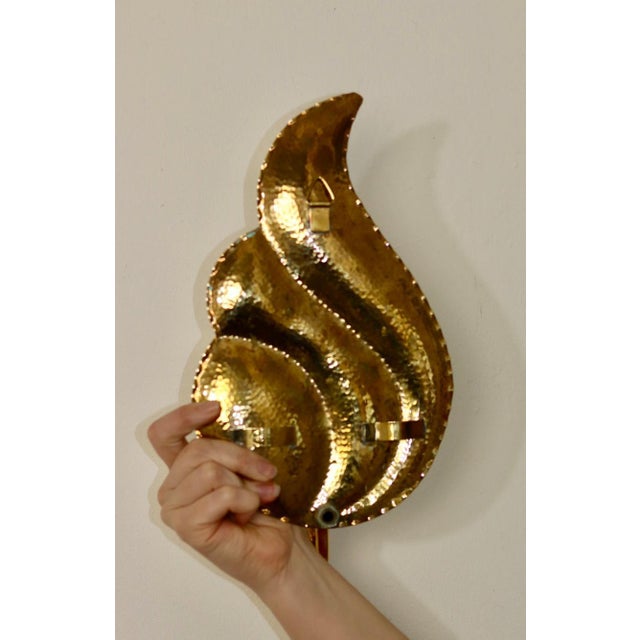 Mid-Century Modern Swedish Brass Sconces by L. Andersson Fågelmara, Set of 2 For Sale - Image 6 of 11
