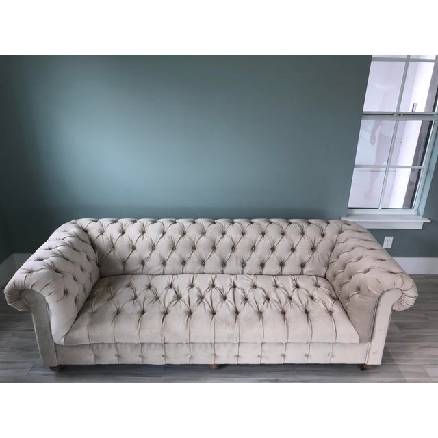 Restoration Hardware Perennial Performance Fabric Velvet Sofas a Pair