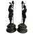 Gothic 19th Century French Antique Spelter Figural Candlesticks – Pair of Renaissance Troubadour Warriors For Sale - Image 3 of 9
