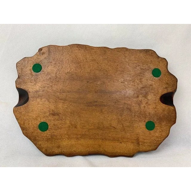 Wood Chinese Hand Carved Wooden Display Stand With Naturalistic Edge For Sale - Image 7 of 8