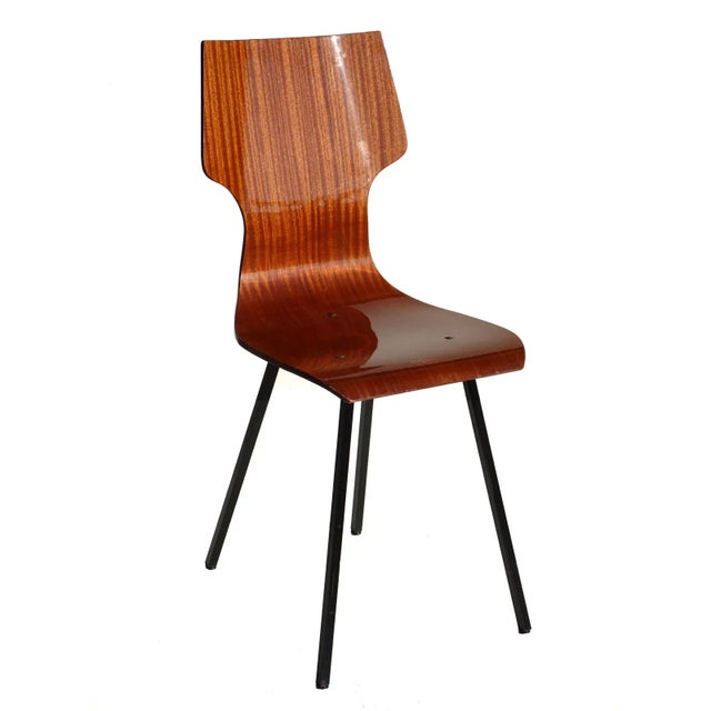 Set of Italian Plywood Dining Chairs, 1950s, in Very Good conditions. Designed 1950 to 1959