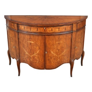 Vintage John Richard Demi Lune Cabinet For Sale