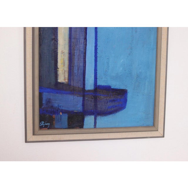 Stig Ryberg, Balcony, 1960s, Oil on Canvas, Framed For Sale - Image 13 of 16