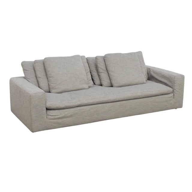 Contemporary Restoration Hardware Cloud Bench-Cushion Sofa & Ottoman Set For Sale - Image 3 of 7