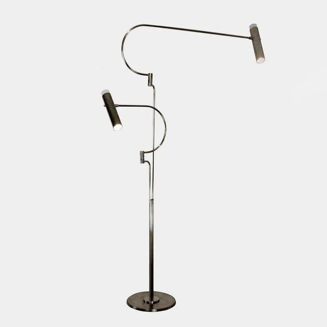 Black Nickel Southside Floor Lamp by Andrea Bonini Limited Edition Dimensions: Ø 30 x H 160 cm. Materials: Black glossy...