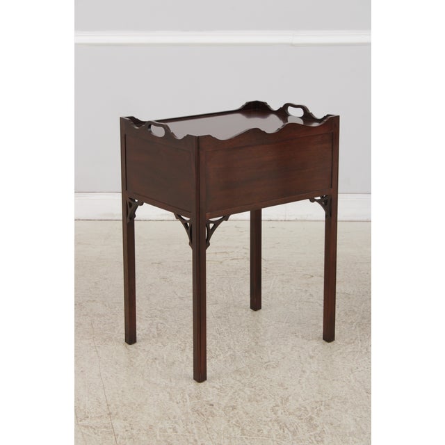 Pair Councill Craftsmen Mahogany Williamsburg Style Nightstands For Sale - Image 13 of 14