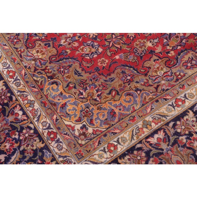 Textile 1970s Hand-Knotted Wool Area Rug 9.6x13.8 For Sale - Image 7 of 8