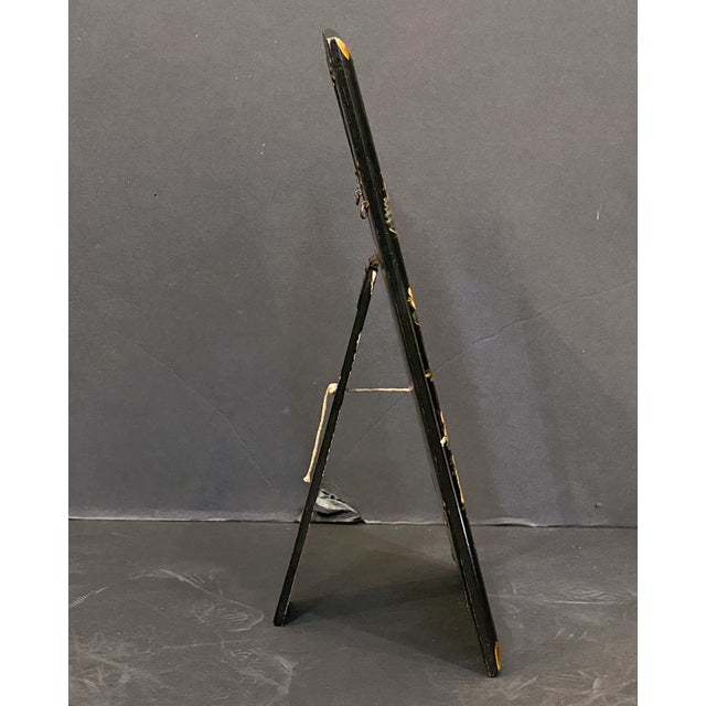 English Vanity Mirrors With Chinoiserie Black Lacquered Frames - Two Available For Sale - Image 17 of 17