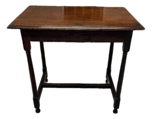 18th Century English George III Oak Side Table With Drawer