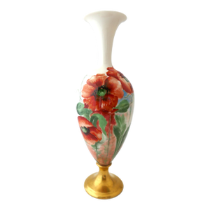 Antique Hand Painted Lenox Porcelain American Belleek Poppy Vase