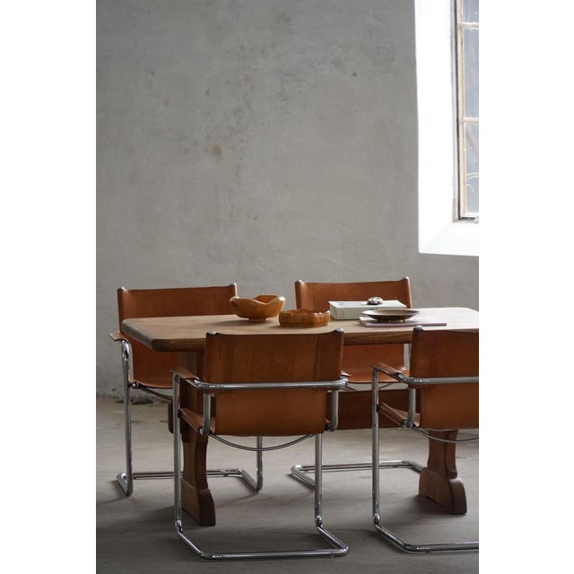 Vintage Cantilever Armchairs in Cognac Leather by Mart Stam for Matteo Grassi, 1960s, Set of 6 For Sale - Image 15 of 18