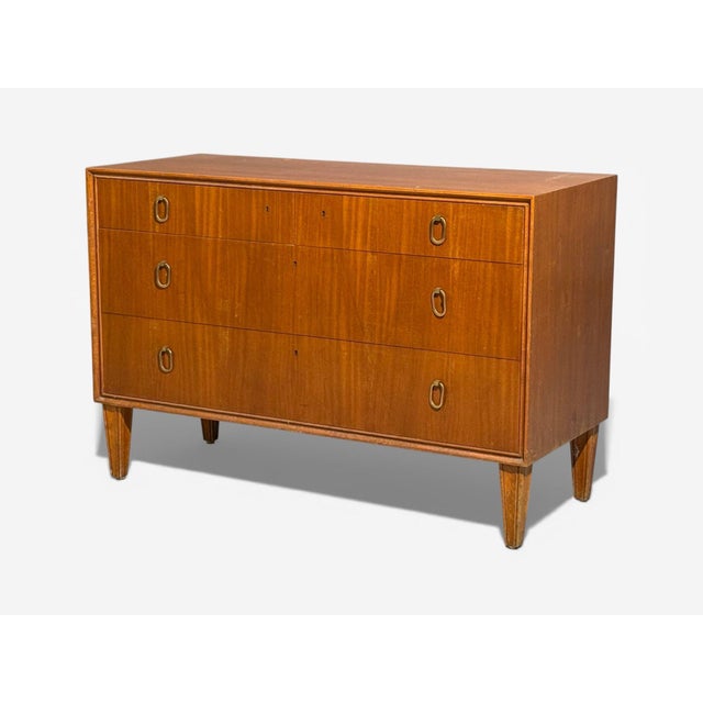 Swedish Modern Chest of Drawers by Axel Larsson, Mahogany Veneer, 1940s For Sale - Image 4 of 13