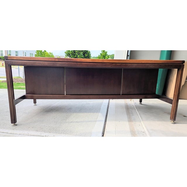 Mid-Century Modern Mid 20th Century Jens Risom Walnut Executive Desk For Sale - Image 3 of 18