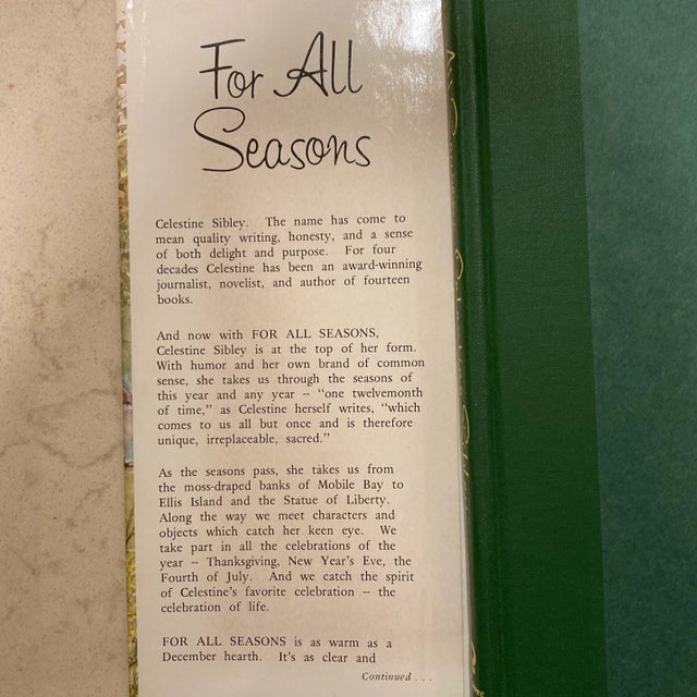 1980s Southern Georgia Author, Celestine Sibley's 1980's Book "For All Seasons" For Sale - Image 5 of 7
