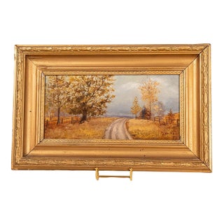 Signed Original Oil on Canvas by M. Quilter (British), Dated 1914 “Late Summer Dales” For Sale