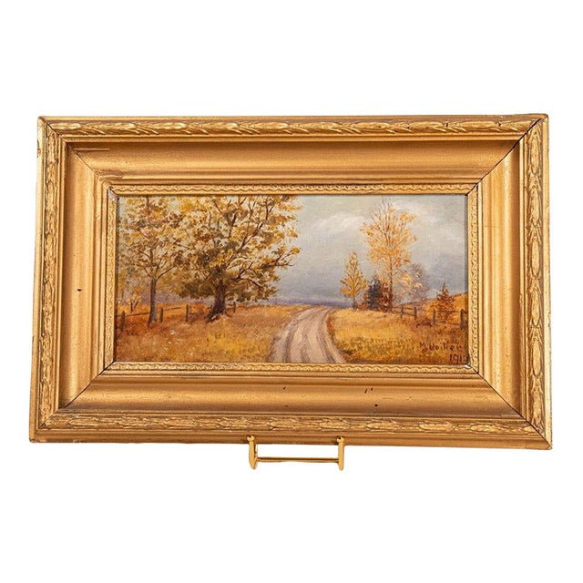 Signed Original Oil on Canvas by M. Quilter (British), Dated 1914 “Late Summer Dales” For Sale