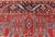Antique Heriz Rug With Red Field, Geometric Tribal Motifs and Navy Blue Border 9'2 X 11'10 For Sale - Image 9 of 17