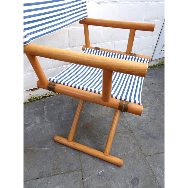 Mid-Century Modern Vintage Folding Directors Chair by Sune Lindström, 1970s For Sale - Image 3 of 12