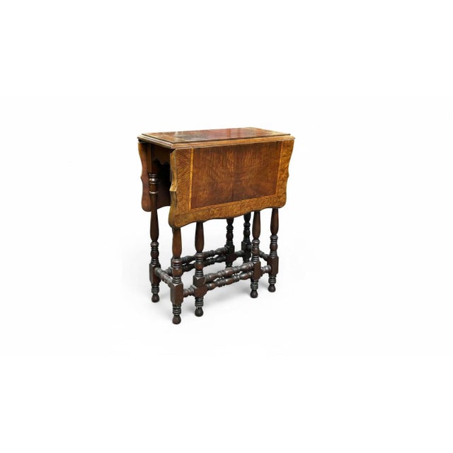 1940s 1940s William and Mary Style Dropleaf Table For Sale - Image 5 of 16