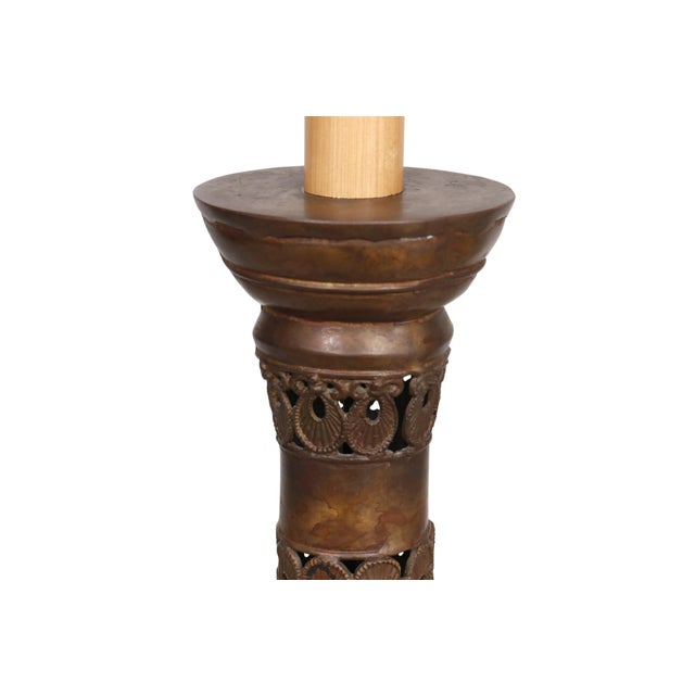 Large Bronze Meiji Period Table Lamp For Sale In Tampa - Image 6 of 9