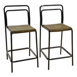 Vintage Metal Stools, Set of 2 For Sale