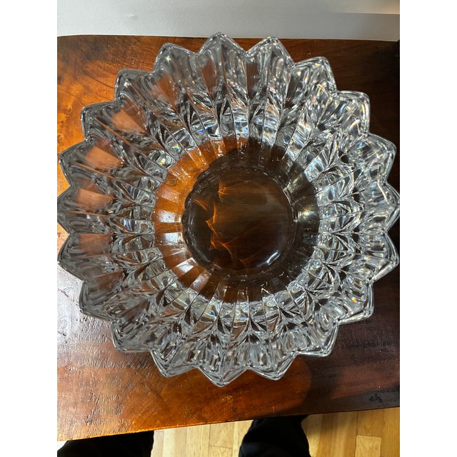 Mid-Century Modern Large Mid-Century Modern Orrefors Crystal "Fleur" Centerpiece Bowl by Jan Johansson For Sale - Image 3 of 4