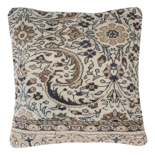 20"x20" Handmade Turkish Rug Cushion. Vintage Toss Pillow Cover. Accent Pillow For Sale