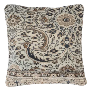 20"x20" Handmade Turkish Rug Cushion. Vintage Toss Pillow Cover. Accent Pillow