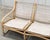 Mid-Century Modern 3-Seater Bench in Rattan and Cotton Canvas, 1960s For Sale - Image 3 of 10