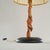 1920s Tree Trunk Table Lamp in Acacia, Oak and Linen, 1950s For Sale - Image 5 of 11