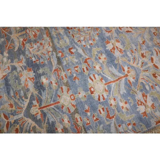 Persian Antique Zabihi Collection Large Blue Persian Malayer Rug For Sale - Image 3 of 11