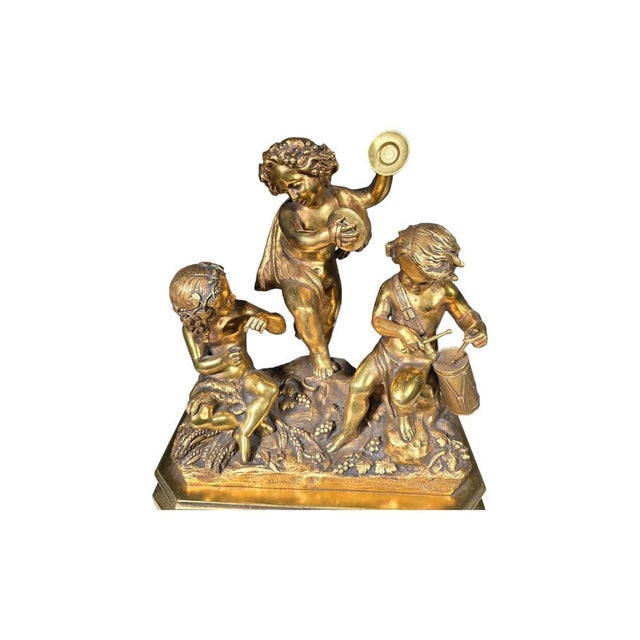 19th Century Gilded Bronze Sculptural Group, 1900 For Sale - Image 18 of 18