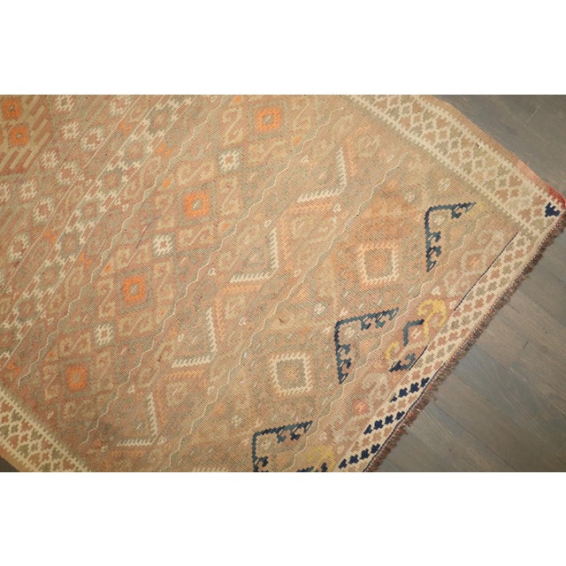 Mid 20th Century Zabihi Collection Turkish Kilim Runner - 3' x 13'4" For Sale - Image 10 of 12