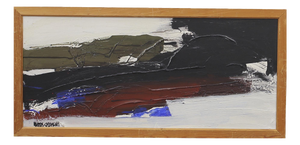 Hans Osswald, Hurricane, 1960s, Oil on Panel, Framed